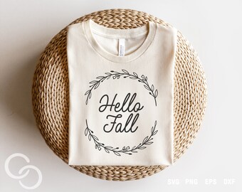 Hello Fall Svg, Hello Autumn Svg, Autumn vibes Svg, Fall Vibes Svg, Digital download, Cut file