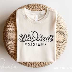 Baseball Sister Svg, Little Sister, Biggest Fan, Baseball sister shirt idea, Digital download, Cricut and Silhouette Cut File