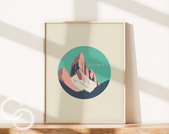 Dolomites Printable Wall Art, Mountain Wall Art, Wall decor, Printable JPEG file, Digital download