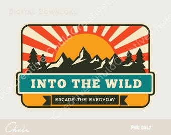 Into the wild PNG, Mountains, Wild, PNG only file, PNG print file