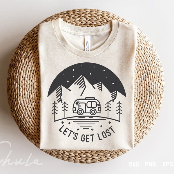 Let's get lost Svg, Get lost Svg, Outdoor, Adventure, Digital download, Cricut and Silhouette Cut File