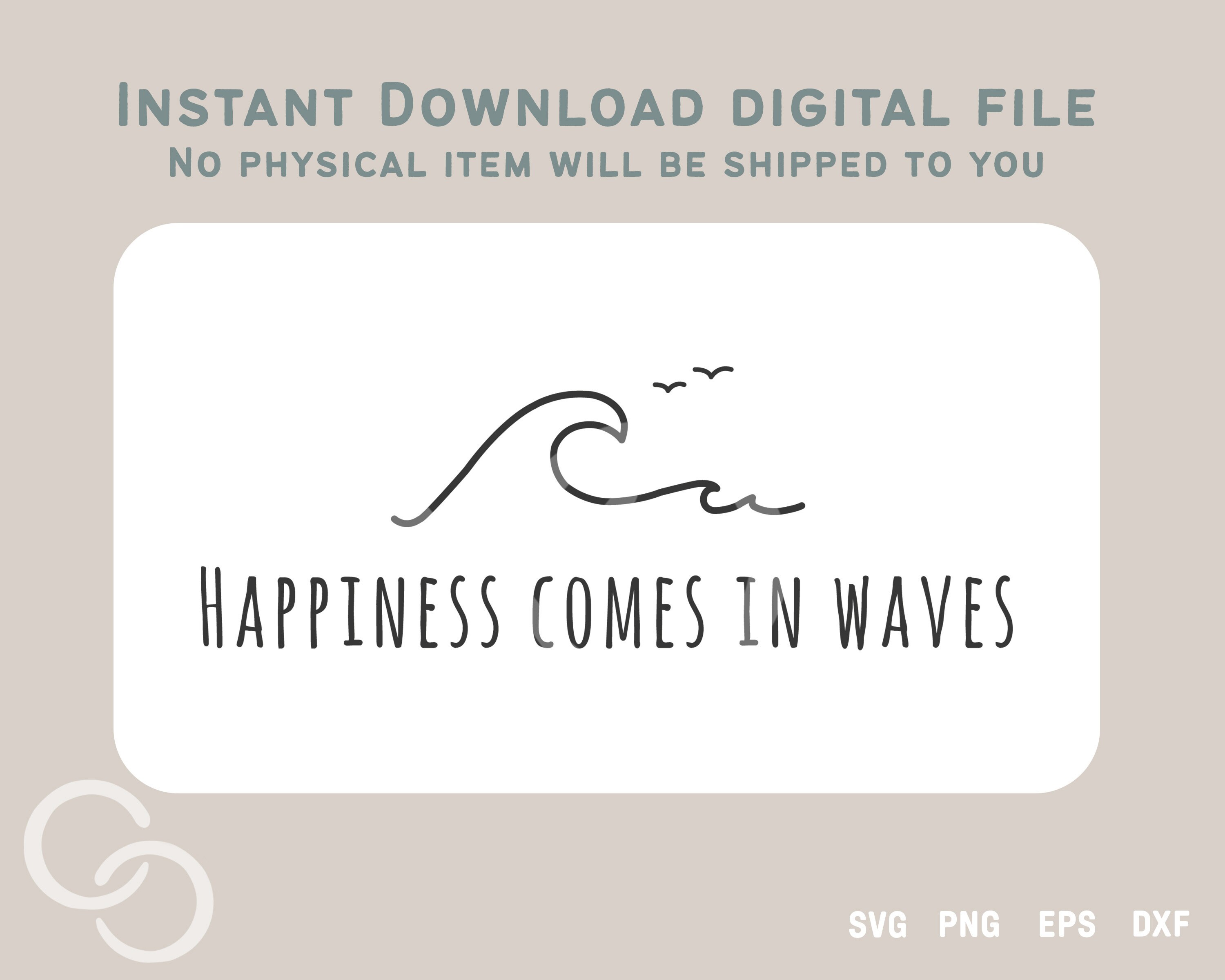 Happiness Comes in Waves Svg, Vacation Mode, Summer, Beach Life