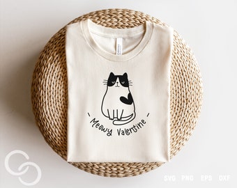 Meowy Valentine Svg, Funny Valentine Cat, Svg, Png, Cut file, Digital download