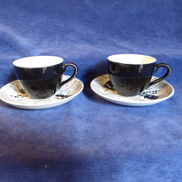 Pair of Ridgway Homemaker Expresso coffee cups