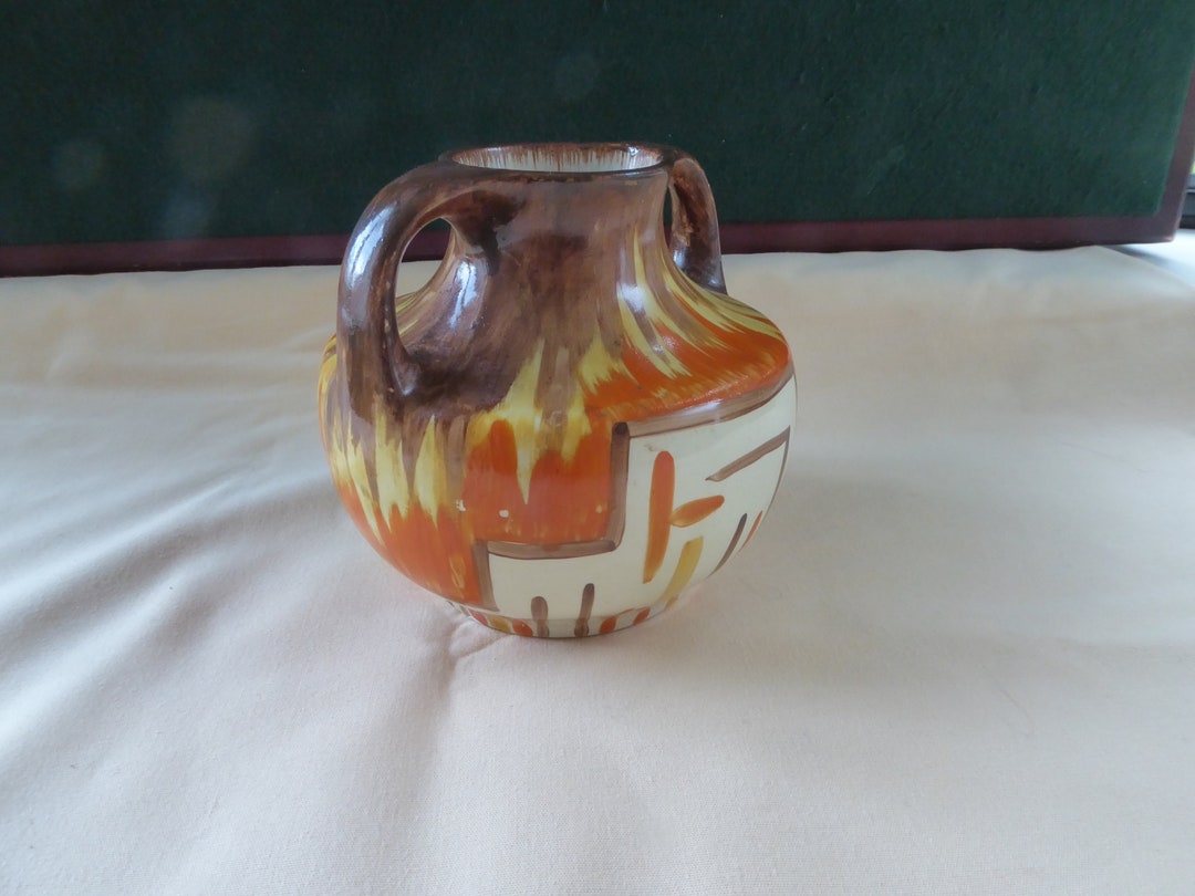 1930s Roskyl Pottery Art Deco Vases Handpainted. Etsy