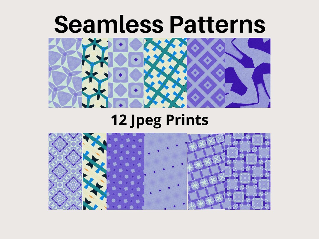 Blue Geometric Seamless Patterns - Etsy