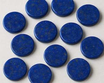 Natuurlijke lapis lazuli cabochon, ronde platte edelsteen voor het maken van sieraden