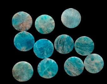 Natural Apatite Round Flat Round Cabochon Gemstone, Apatite Flat Cabochon For Jewelry Making