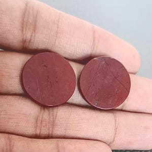 Cabochon en jaspe rouge : pièce de monnaie ronde pour la fabrication de bijoux