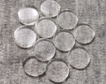 Natural Crystal Quartz Round Flat coin Cabochon Gemstone, Both Side Flat Clear Quartz disc Cabochon For Jewelry Making