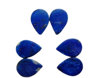 Blue Lapis Lazuli Pear Shape Flat Cabochon Gemstone, Cabochon Gemstone, Flat Natural Lapis Lazuli Gemstone For Jewelry Making