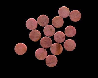 Natural Rhodonite Round Flat Round Cabochon Gemstone, Rhodonite Flat Cabochon For Jewelry Making