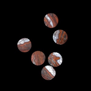 2 PCs, Crazy Lace Agate Round Shape Flat Cabochon, Cabochon Gemstone, Flat Natural Lace Agate For Jewelry Making 8-18mm Size
