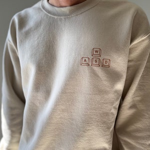 WASD Gamer Sweatshirt - Minimalist PC Gaming Crewneck