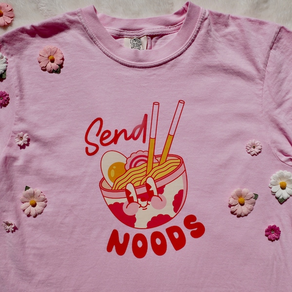 Ramen T- Shirt l Kawaii Food Shirt l Kawaii Clothes l Noodle Shirt l Send Noods l Cute Shirt l Adorable Frog Shirt l Funny Kawaii Shirt