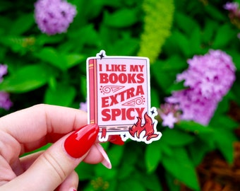 Pegatina del Club del Libro Picante: Regalo para amantes de los libros picantes - Acabado mate