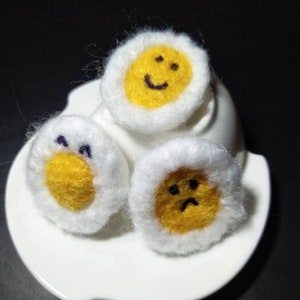 Needle Felted Egg Slice Figure: Pen Pal Gift