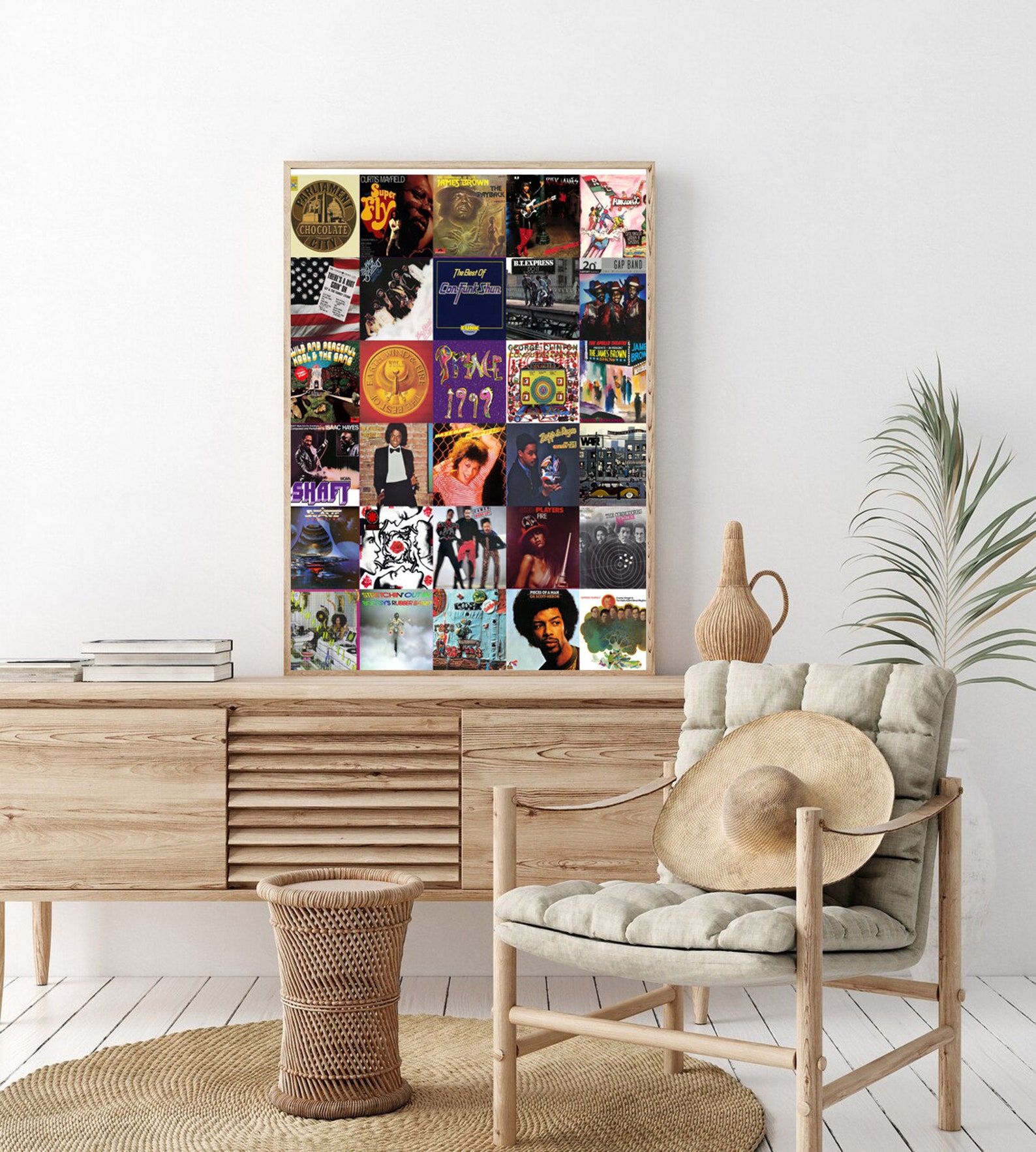 Funk Vinyl Album Cover Poster, Music Wall Art Print, Instant Download