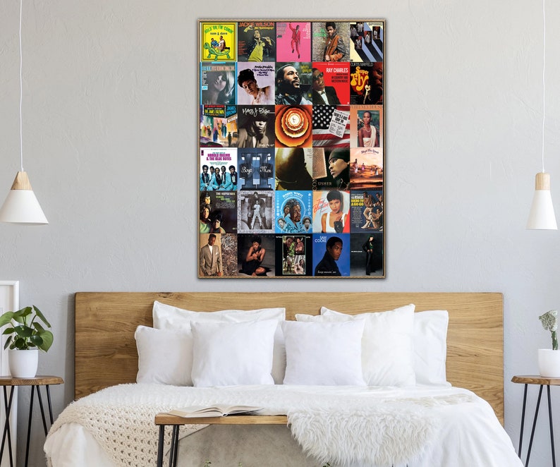 Soul and Rnb Vinyl Album Cover Poster, Music Wall Art Print, Instant