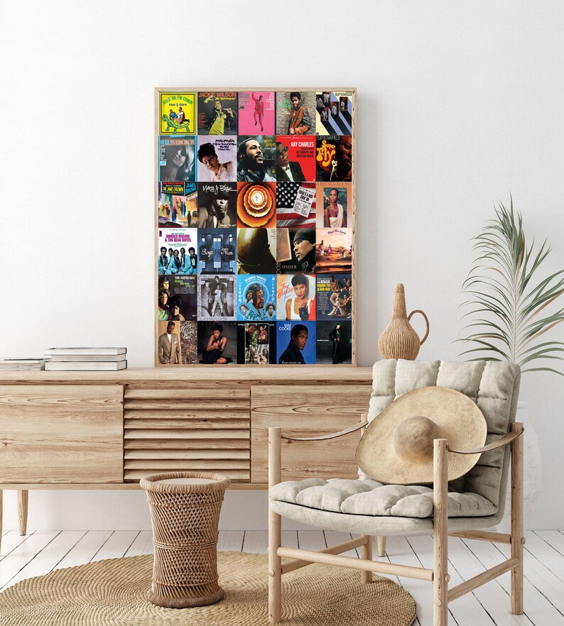Soul and Rnb Vinyl Album Cover Poster, Music Wall Art Print, Instant