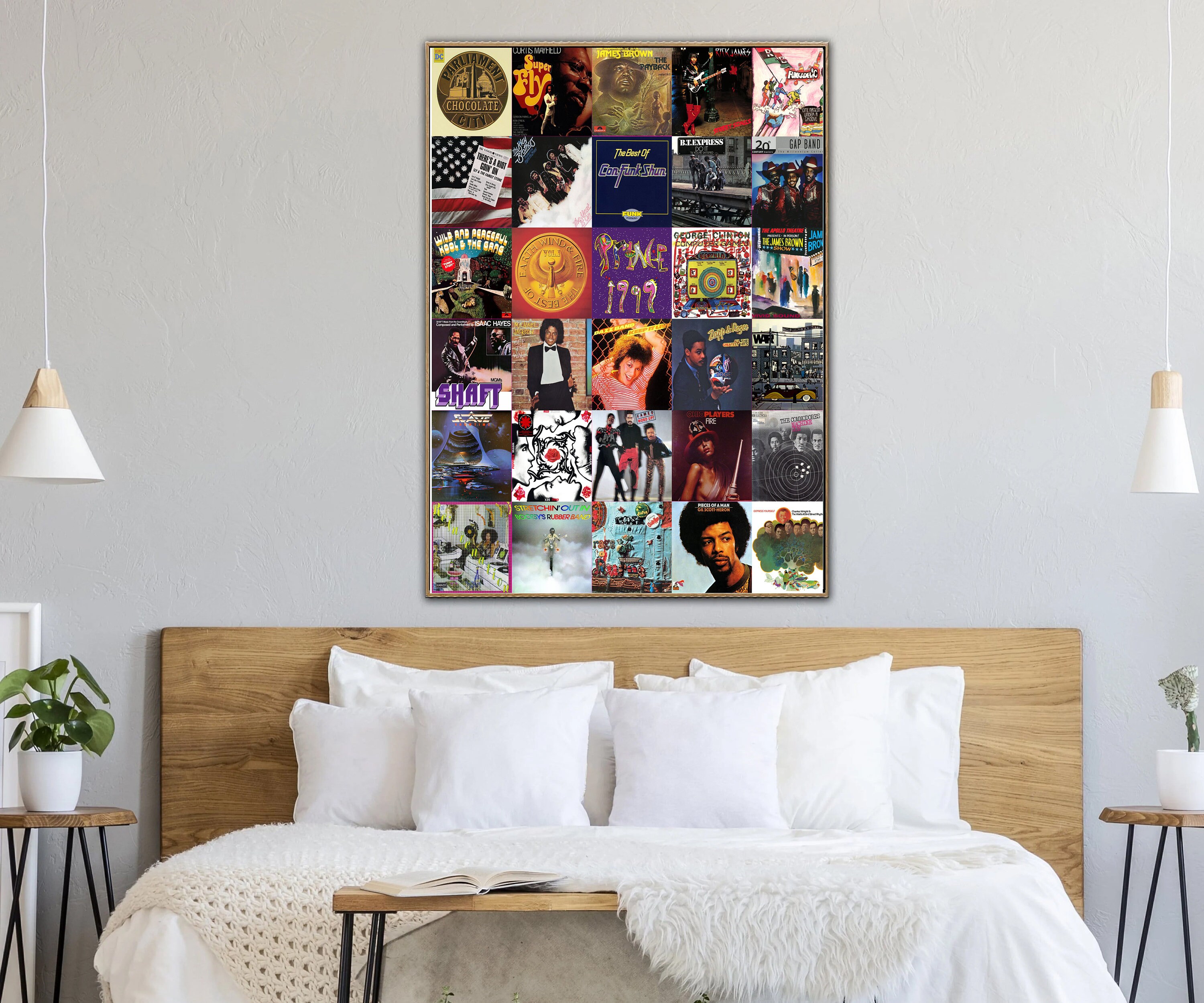 Funk Vinyl Album Cover Poster, Music Wall Art Print, Instant Download