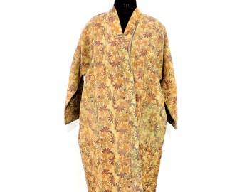 Handmade kantha kimono kantha robe quilted jacket winter jacket Woman long coat jacket