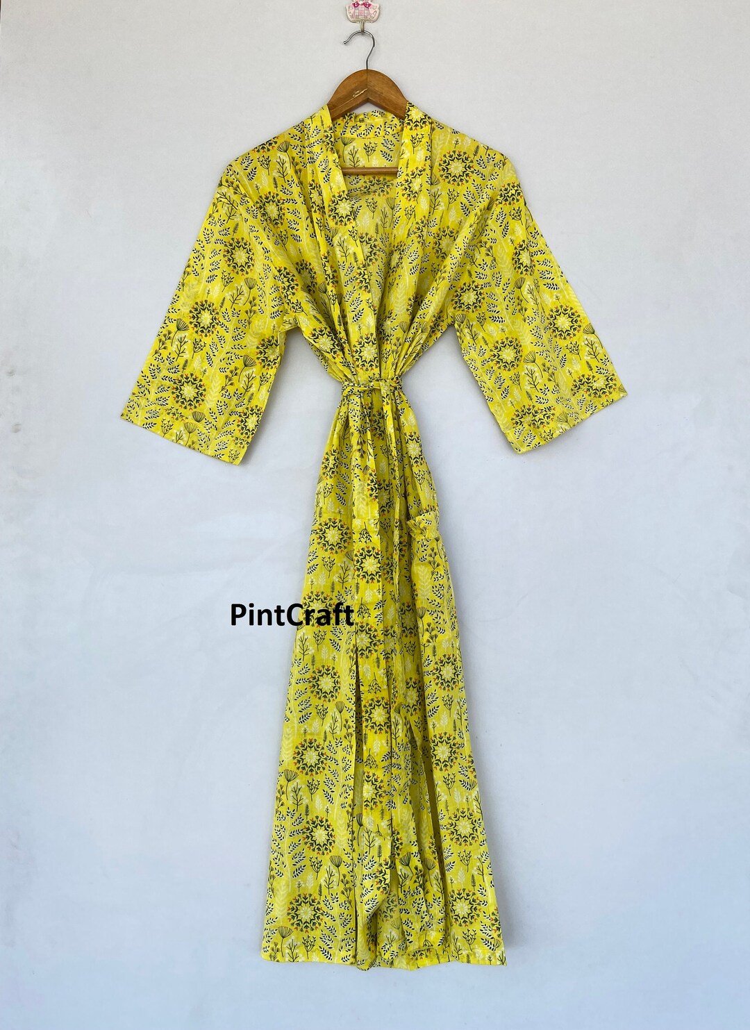 Woman Kimono, Cotton Bath Robe, Shower Robe, Dressing Gown, Maternity
