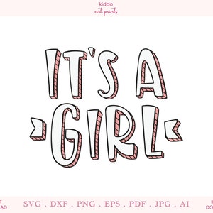 It&#39;s a girl, baby shower, Svg, Png file for Cricut sublimation, t-shirt design, Svg digital download, pregnancy