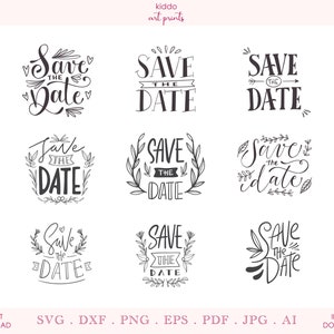 Guardar la fecha SVG, Gratitud SVG, Guardar el signo de fecha, Boda SVG, Tarjeta imprimible, Archivo de corte Cricut, Silueta