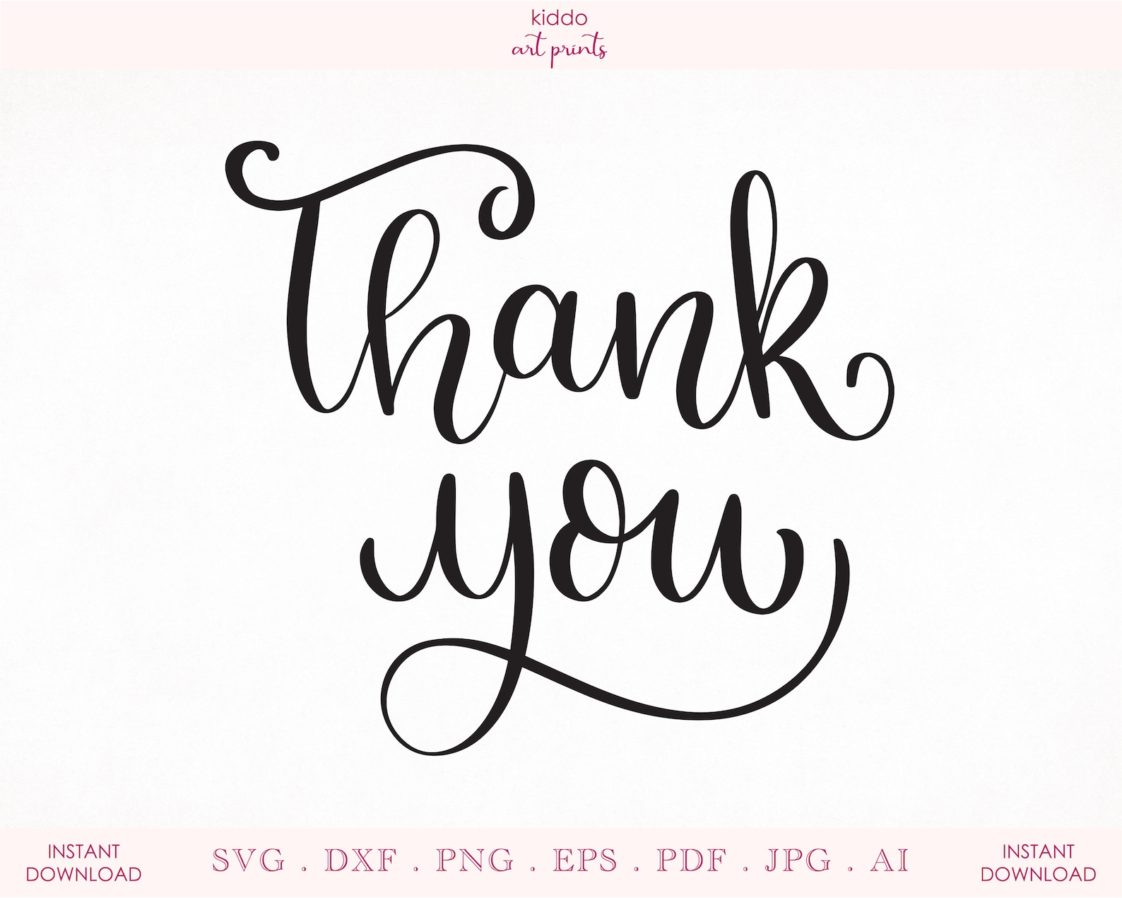Thank You SVG, Gratitude Sign, Printable Card (digital Download) Etsy