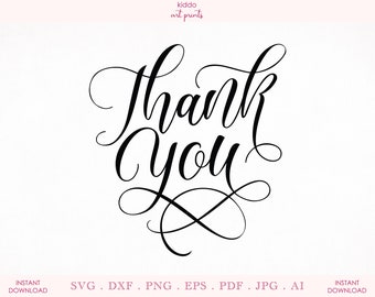 Thank You SVG, Gratitude SVG, Thank You Sign, Wedding Thank