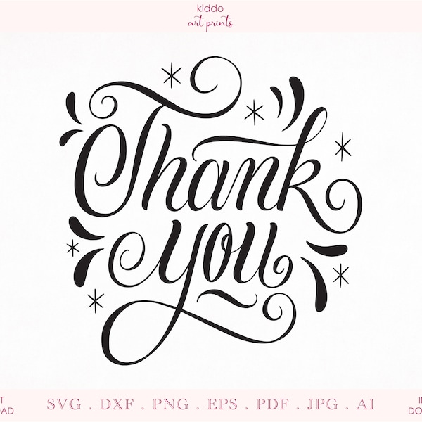 Thank You SVG, Gratitude SVG, Thank You Sign, Wedding Thank you SVG, Appreciate, Printable, Thankful, Cricut Cutting File, Silhouette