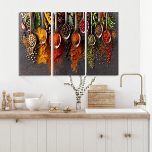 Spices Dining room Food Kitchen canvas print Kitchen wall decor Cooking Kitchen CANVAS WALL ART Picture Print