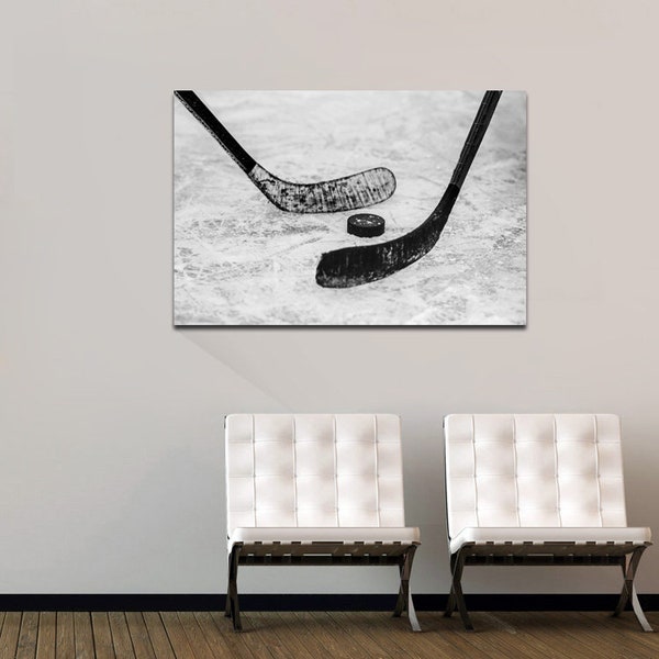 Hockey canvas wall art,Winter sport canvas Hockey wall art Ice rink canvas print Hang Canvas Print Modish Decor