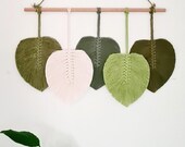 Macrame Leaf Wall Hanging,Home Decor, Mother's Day Gift,Gift For Mum,Macrame feathers,Wall Decor,Wall Art,Nusery Decor,Baby Shower Gift