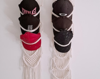 Macrame cap Hanger,Gift For Dad,Caravan Gift,Caravan Storage,Cap Display,Fathers Day Gift,Cap Holder,Home Decor,Caravan Decor,Christmas Gift