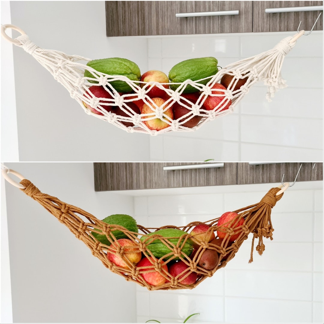 Macrame Fruit Hammock,fruit Hanger,fruit Basket,caravan Storage,mother