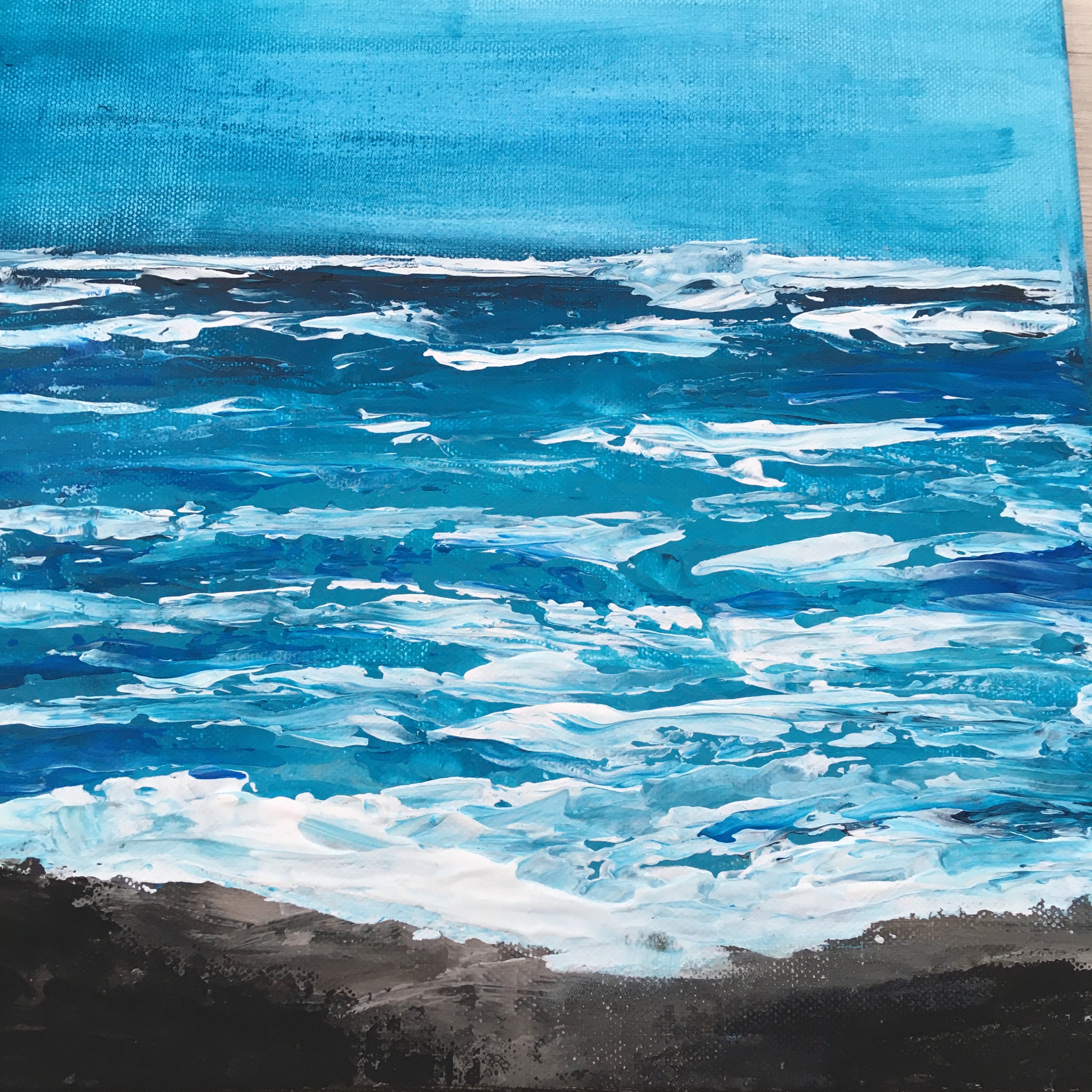 Acrylic Painting: How to Paint Realistic Water: Ocean Painting, Yvette Lab