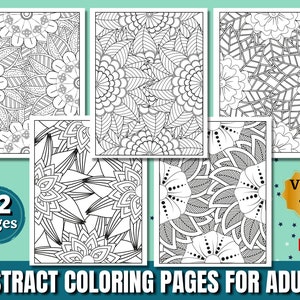 52 Abstract Coloring Pages for Adults | Amazing Adult Coloring Pages For Girls, Women, Men And Teens | Stress Relief and Relaxation VOL. 4