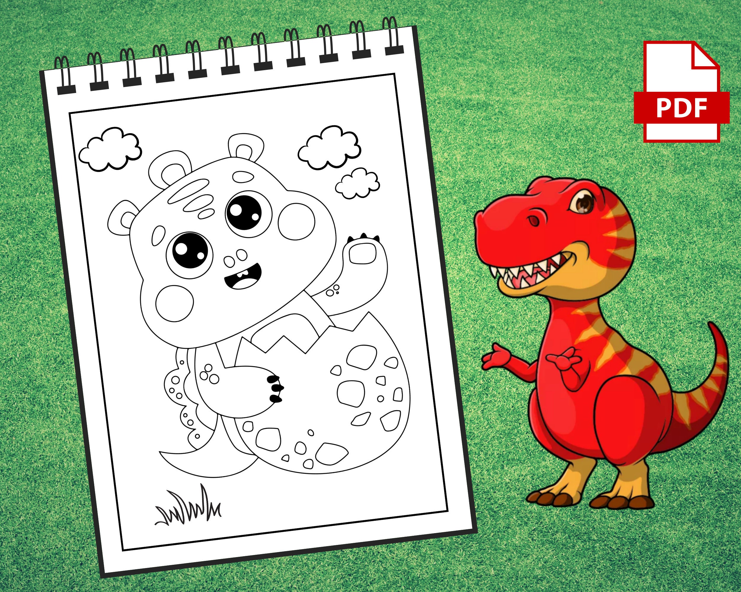 30 Dinosaur Coloring Pages | VOL 1 | INSTANT DOWNLOAD | Dinosaur ...