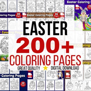 BUNDLE 200+Printable  Easter Coloring Pages for Kids | Easter Coloring Pages | Easter Bunny Coloring | Easter Egg Coloring | Easter Activity