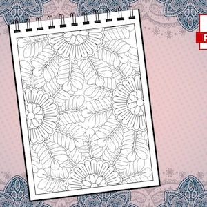 52 páginas abstractas para colorear para adultos / Increíbles páginas para colorear para adultos para niñas, mujeres, hombres y adolescentes / Alivio del estrés y relajación VOL. 1 imagen 7