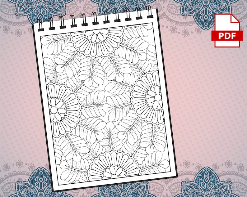 52 páginas abstractas para colorear para adultos / Increíbles páginas para colorear para adultos para niñas, mujeres, hombres y adolescentes / Alivio del estrés y relajación VOL. 1 imagen 7