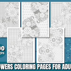 100 Floral Coloring Pages for Adults - Il 300x300.4280695681 Q70o 