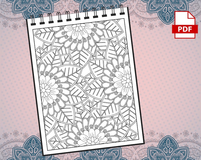 52 páginas abstractas para colorear para adultos / Increíbles páginas para colorear para adultos para niñas, mujeres, hombres y adolescentes / Alivio del estrés y relajación VOL. 1 imagen 3