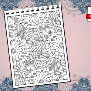 52 páginas abstractas para colorear para adultos / Increíbles páginas para colorear para adultos para niñas, mujeres, hombres y adolescentes / Alivio del estrés y relajación VOL. 1 imagen 5