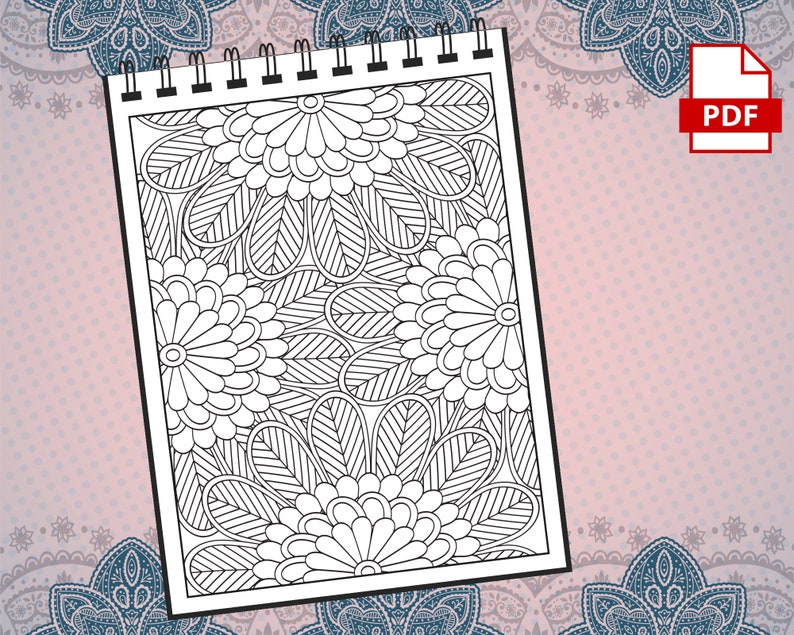 52 páginas abstractas para colorear para adultos / Increíbles páginas para colorear para adultos para niñas, mujeres, hombres y adolescentes / Alivio del estrés y relajación VOL. 1 imagen 5