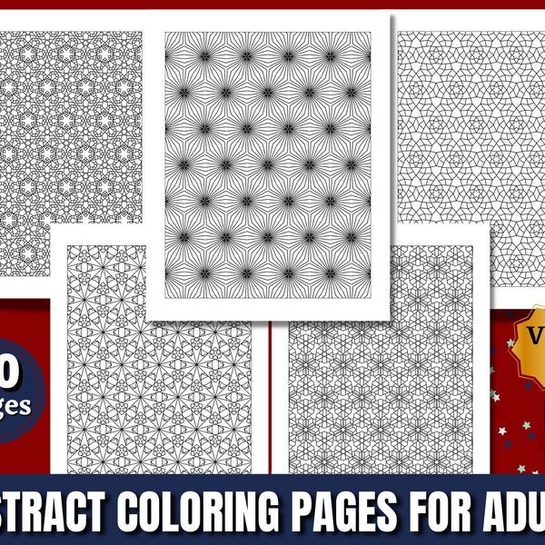 30 Abstract Patterns Coloring Pages | Amazing Adult Coloring Pages For Girls, Women, Men And Teens | Stress Relief and Relaxation | VOL. 3