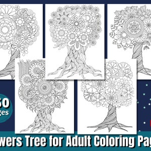 150 Floral Coloring Pages for Adults | Printable Coloring Pages | Instant Download PDF | Coloring Pages | Printable Adult Coloring Pages