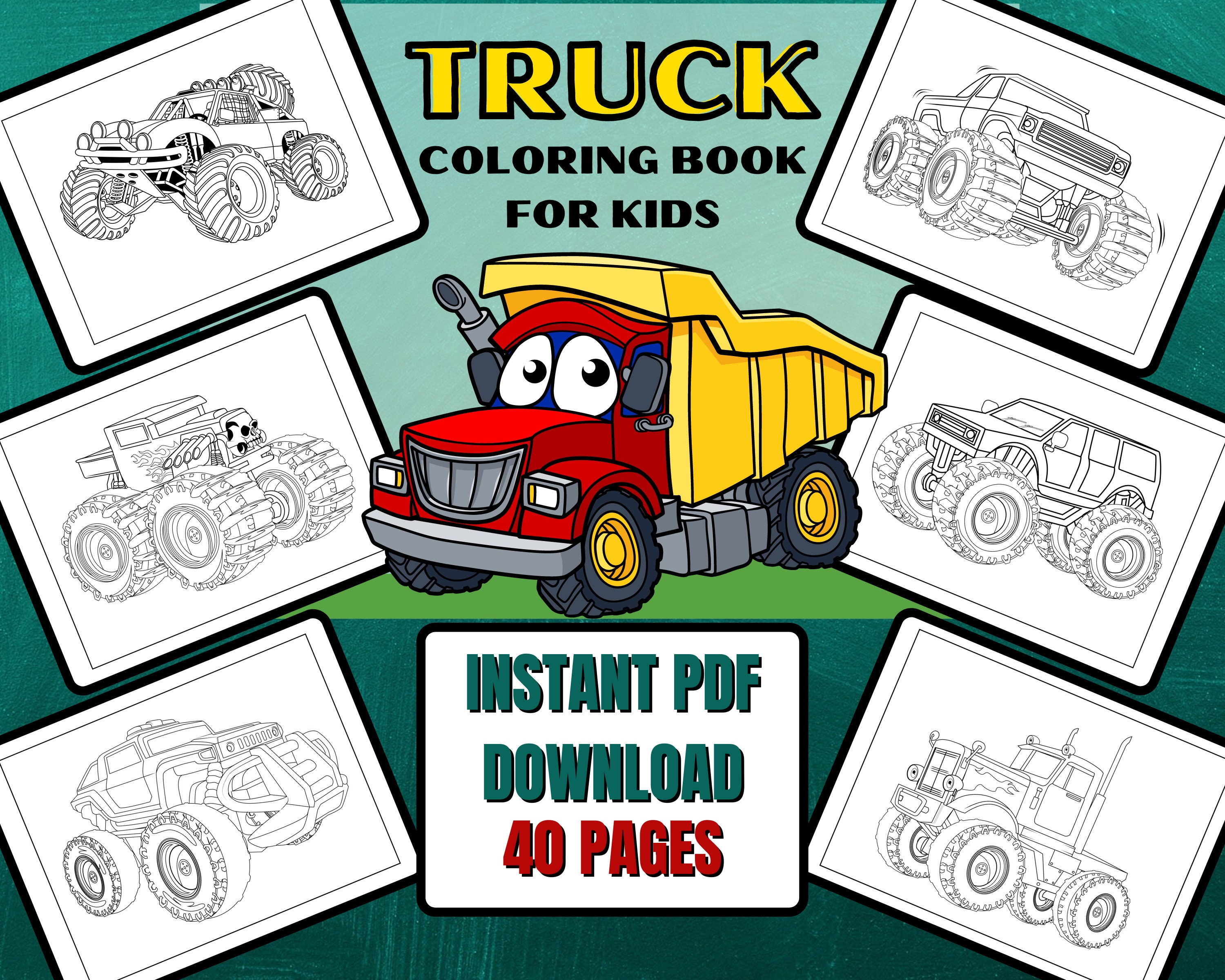Truck Construction Coloring Book: Truck Coloring Books for Boys, Truck  Books, Little Blue Cars, Christmas Coloring Books, Truck Books for Toddler,  Tru (Paperback)